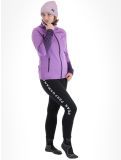 Miniatura Peak Performance, W Rider Mid Zip Hood chaleco mujeres Action Lilac Indigo púrpura 