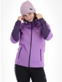 Miniatura Peak Performance, W Rider Mid Zip Hood chaleco mujeres Action Lilac Indigo púrpura 