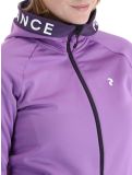 Miniatura Peak Performance, W Rider Mid Zip Hood chaleco mujeres Action Lilac Indigo púrpura 