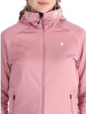 Miniatura Peak Performance, W Rider Zip Hood chaleco mujeres Bitter Root rosa 