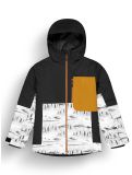 Miniatura Picture, Daumy chaqueta de esquí niños Black Mood Print Honey azul, naranja, negro 