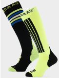 Miniatura Poederbaas, Striped Ski Socks 2-pack calcetines de esquí 2-pack unisex Black Multi multicolor, negro 