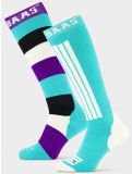 Miniatura Poederbaas, Striped Ski Socks 2-pack calcetines de esquí 2-pack unisex Mint verde 