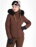 Miniatura Poivre Blanc, Traditional 24PBH0802/WO chaqueta de esquí mujeres Choco Brown marrón 