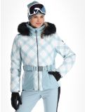 Miniatura Poivre Blanc, Traditional 24PBH1003/WO/C chaqueta de esquí mujeres Cross Aloe Blue azul, blanco 