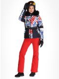 Miniatura Poivre Blanc, Traditional 24PBH1003/WO/P chaqueta de esquí mujeres Print Scarlet Red azul, blanco, rojo 