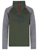 Miniatura Protest, PRTRAF JR 1/4 zip jersey niños Thyme gris, verde 