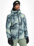 Miniatura Quiksilver, Mission Printed chaqueta de esquí hombres Space Stone Celery Green verde 