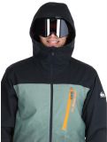 Miniatura Quiksilver, Morton chaqueta de esquí hombres Gradient Iced Sea Spray negro, verde 