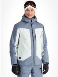 Miniatura Quiksilver, Muldrow chaqueta de esquí hombres Flint Stone blanco, gris 