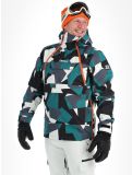 Miniatura Rehall, Buck-R chaqueta de esquí hombres Camo teal green negro, verde 