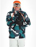 Miniatura Rehall, Buck-R chaqueta de esquí hombres Camo teal green negro, verde 