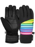 Miniatura Reusch, Beatrix R-TEX® XT guantes de esquí niños Black / Multicolour Lines multicolor, negro 