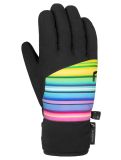 Miniatura Reusch, Beatrix R-TEX® XT guantes de esquí niños Black / Multicolour Lines multicolor, negro 