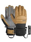 Miniatura Reusch, Henrik Kristoffersen guantes de esquí hombres Camel / Black marrón, negro 