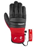 Miniatura Reusch, Marco Odermatt guantes de esquí hombres Black / Fire Red negro, rojo 