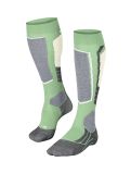 Miniatura Falke, SK2 Intermediate calcetines de esquí mujeres Quiet Green verde 