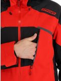 Miniatura Spyder, Leader chaqueta de esquí hombres Volcano negro, rojo 