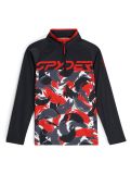 Miniatura Spyder, Camo 1/2 Zip jersey niños Spyder Red rojo 