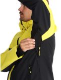 Miniatura Spyder, Copper chaqueta de esquí hombres Acid Yellow amarillo, negro 