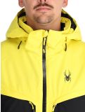 Miniatura Spyder, Copper chaqueta de esquí hombres Acid Yellow amarillo, negro 