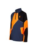 Miniatura Spyder, Divide jersey niños ebony gris/naranja