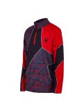 Miniatura Spyder, Divide jersey niños network print gris/rojo