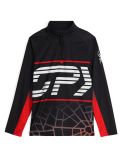 Miniatura Spyder, Web 1/2 Zip jersey niños Black negro 