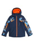 Miniatura Spyder, Leader chaqueta de esquí niños Camouflage Aether Blue azul 