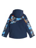 Miniatura Spyder, Leader chaqueta de esquí niños Camouflage Aether Blue azul 