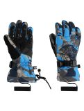 Miniatura Spyder, Overweb guantes de esquí niños Camouflage Aether Blue azul 