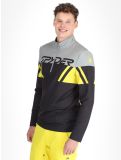 Miniatura Spyder, Podium 1/2 Zip jersey hombres Acid Yellow amarillo, negro 