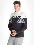 Miniatura Spyder, Podium 1/2 Zip jersey hombres Black marrón, negro 