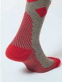 Miniatura Stox, Merino Skiing calcetines de compresión mujeres Taupe / Red gris, rojo 