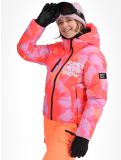 Miniatura Superdry, Hooded Ski Boxy Puffer chaqueta de esquí mujeres Brush Camo Coral rosa 