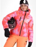 Miniatura Superdry, Hooded Ski Boxy Puffer chaqueta de esquí mujeres Brush Camo Coral rosa 