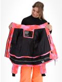 Miniatura Superdry, Hooded Ski Boxy Puffer chaqueta de esquí mujeres Brush Camo Coral rosa 