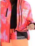 Miniatura Superdry, Hooded Ski Boxy Puffer chaqueta de esquí mujeres Brush Camo Coral rosa 