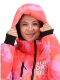 Miniatura Superdry, Hooded Ski Boxy Puffer chaqueta de esquí mujeres Brush Camo Coral rosa 