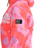 Miniatura Superdry, Hooded Ski Boxy Puffer chaqueta de esquí mujeres Brush Camo Coral rosa 