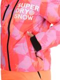 Miniatura Superdry, Hooded Ski Boxy Puffer chaqueta de esquí mujeres Brush Camo Coral rosa 