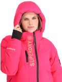 Miniatura Superdry, Hooded Ski Boxy Puffer chaqueta de esquí mujeres Hyper Fire Pink rosa 