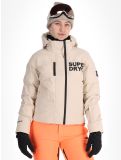 Miniatura Superdry, Hooded Ski Boxy Puffer chaqueta de esquí mujeres Off Grey gris 