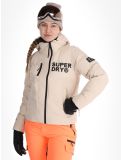 Miniatura Superdry, Hooded Ski Boxy Puffer chaqueta de esquí mujeres Off Grey gris 