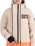 Miniatura Superdry, Hooded Ski Boxy Puffer chaqueta de esquí mujeres Off Grey gris 