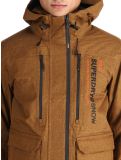 Miniatura Superdry, Ski Peak Rescue chaqueta de esquí hombres Tobacco Brown Marl marrón 