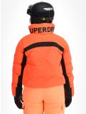 Miniatura Superdry, Ski Slalom Puffer chaqueta de esquí mujeres Volcanic Coral rosa 