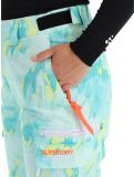 Miniatura Superdry, Ski Ultimate Rescue pantalones de esquí mujeres Abstract Teal Lime verde 