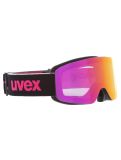 Miniatura Uvex, Pwdr FM gafas de esquí niños Black Matt / Mirror Pink negro, rosa 