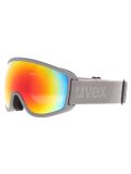 Miniatura Uvex, Topic Fm gafas de esquí unisex Rhino Matt / Rainbow Rose gris, multicolor 